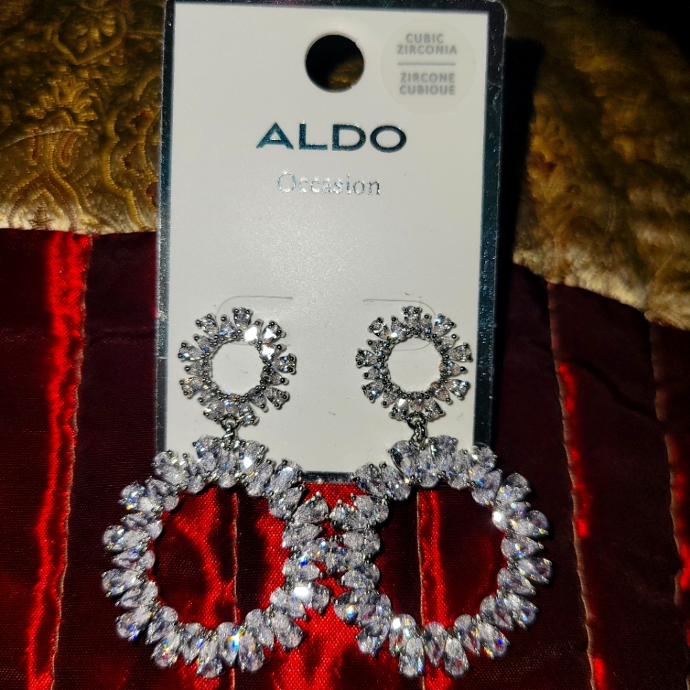 Aldo Sparkling CZ Chandelier Earrings